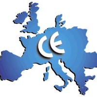 carte de l'europe avec le logo du marquage CE